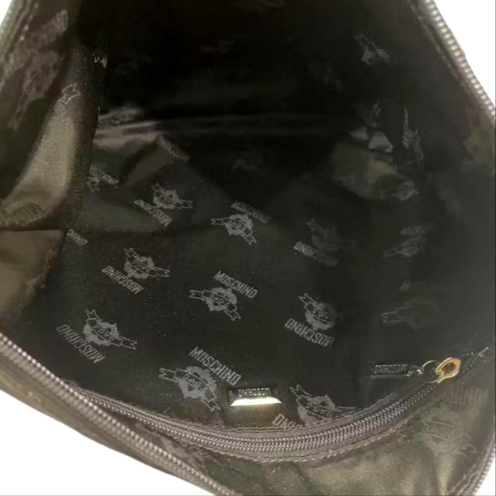 Vintage Moschino Borse Tracolla Black Beaded Suede Purse - Picture 4 of 10